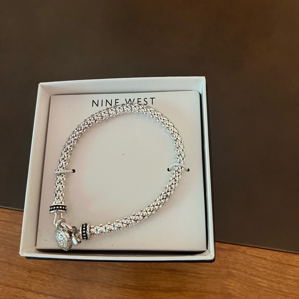 Nine West Textured Silver Bracelet